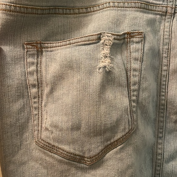 EUC vintage distressed denim jean skirt plus size 22 pure energy 5 pockets - Picture 4 of 12